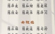 陈氏起名字大全：2025最新陈姓宝宝取名指南与寓意解析