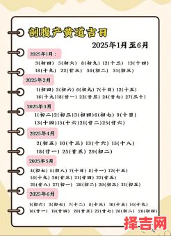 2025年剖腹产吉日吉时|全年精选黄道好日子_择日参考手册-第1张图片