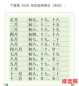2025年10月探望病人吉日一览表 2025年11月医院探视吉日推荐-第1张图片