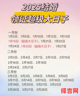 2025年腊月结婚黄道吉日 2025年12月结婚吉日一览表-第1张图片